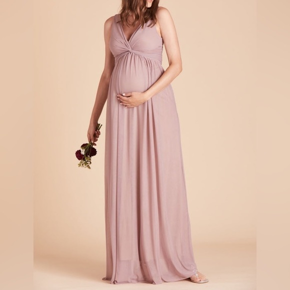 Birdy Grey Lianna Mesh Dress Mauve Maternity Bridesmaid NWT - Picture 12 of 12